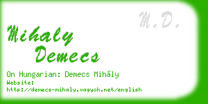 mihaly demecs business card